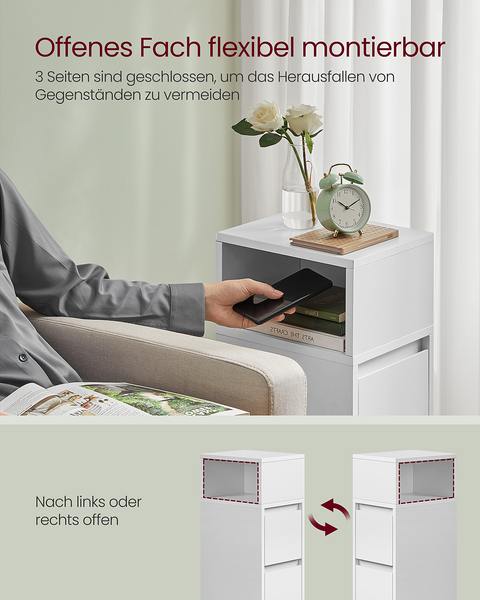 Nachtkommode Dagiri 2er-Set - Weiß