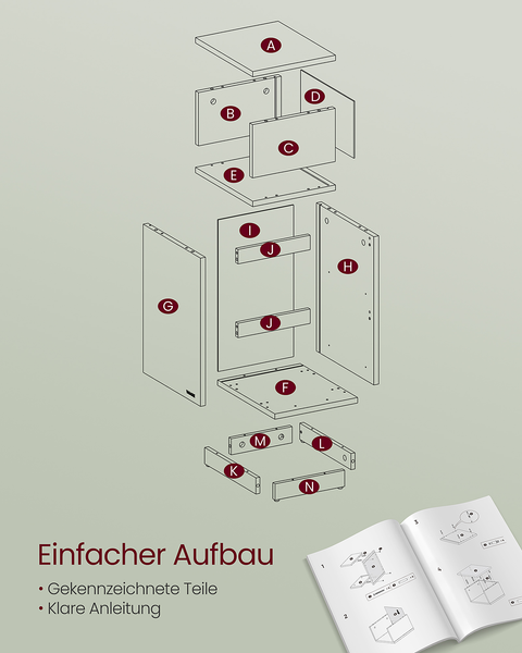 Nachtkommode Dagiri 2er-Set - Weiß