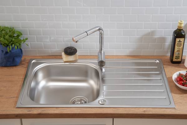 Küchenspüle Dallas Edelstahl 1 Becken - Silber