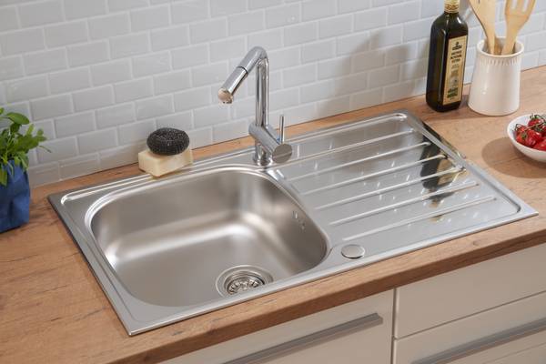 Küchenspüle Dallas Edelstahl 1 Becken - Silber