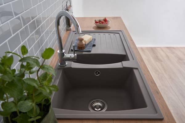 Küchenspüle Boston 2 Becken - Grau