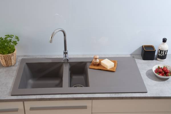 Küchenspüle Denver 2 Becken - Grau