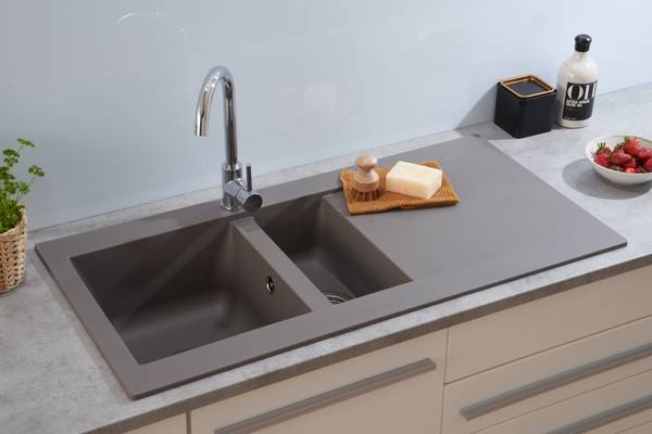 Küchenspüle Denver 2 Becken - Grau