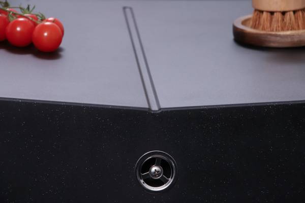 Küchenspüle Portland - Schwarz - Breite: 86 cm