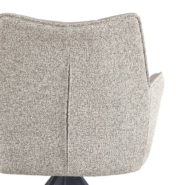 Drehbarer Armlehnenstuhl SUGRA 2er-Set - Grau / Beige