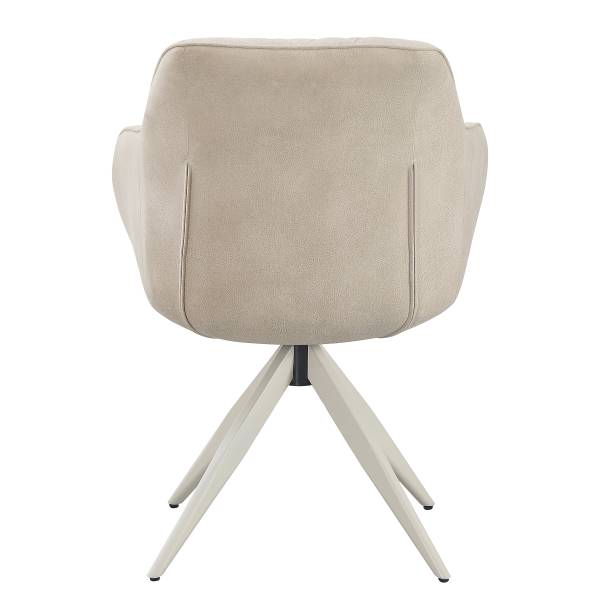 Drehbarer Armlehnenstuhl AIMAN 2er-Set - Beige