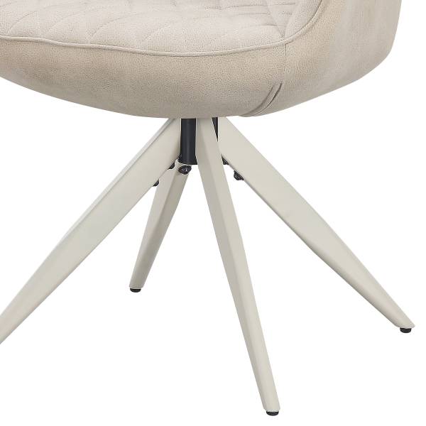 Drehbarer Armlehnenstuhl AIMAN 2er-Set - Beige