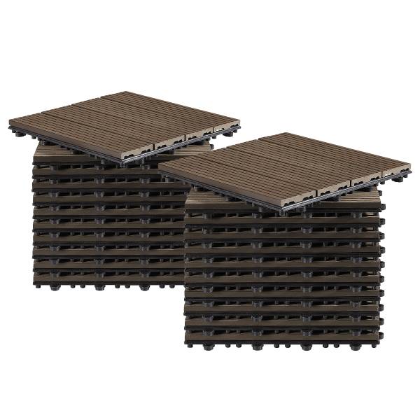 22er-Set Terrassenfliese Svevo Typ A - Braun