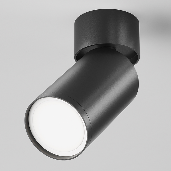 Deckenleuchte Focus S Typ B - Aluminium - 1-flammig - Schwarz