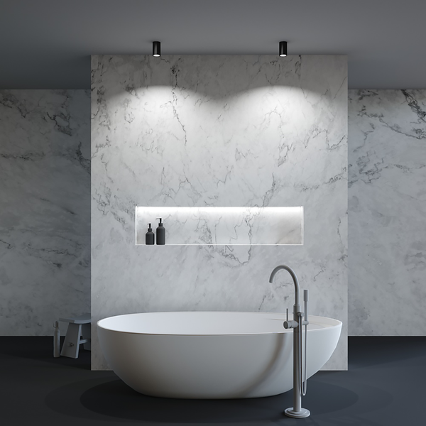 Deckenleuchte Zoom - Aluminium - 1-flammig - Schwarz - Durchmesser: 7 cm