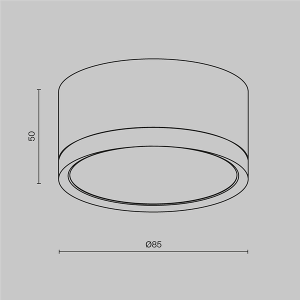 Deckenleuchte Hoop Typ A - Aluminium - 1-flammig - Weiß
