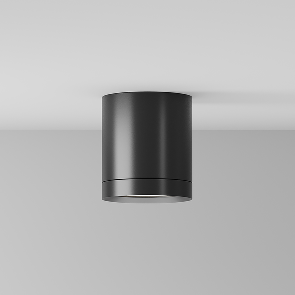 Deckenleuchte Hoop Typ B - Aluminium - 1-flammig - Schwarz