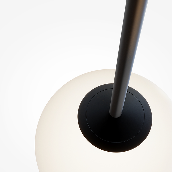 Pendelleuchte Basicform Typ A - Milchglas / Mischmetall - 1-flammig