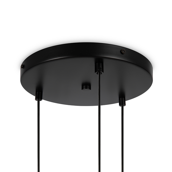 Pendelleuchte Basicform Typ D - Milchglas / Mischmetall - 3-flammig