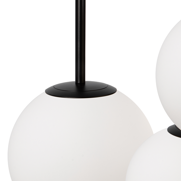 Pendelleuchte Basicform Typ D - Milchglas / Mischmetall - 3-flammig