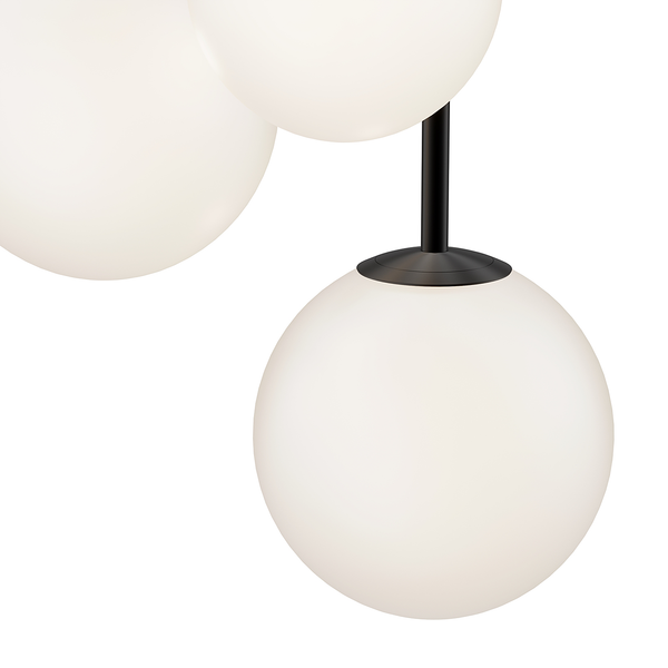 Pendelleuchte Basicform Typ D - Milchglas / Mischmetall - 3-flammig
