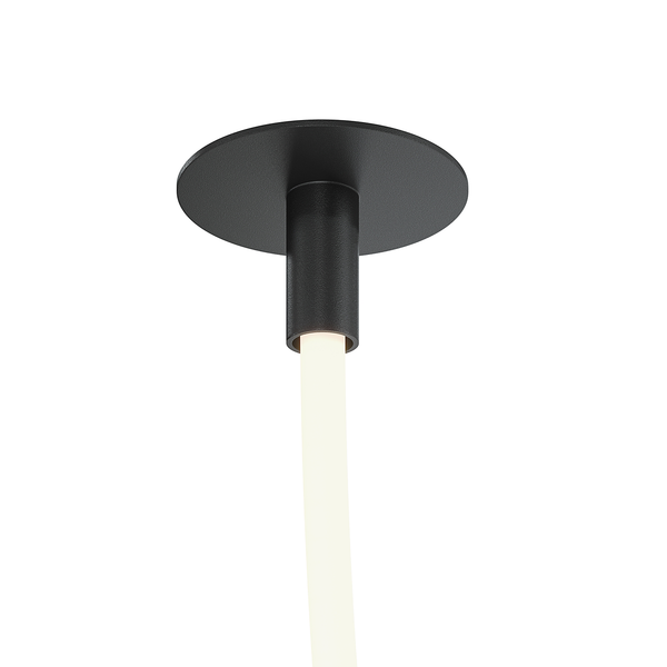 LED-Pendelleuchte Tau Typ A - Silikon / Aluminium - 1-flammig - Schwarz