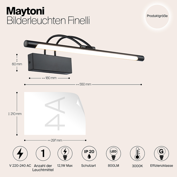 LED-Wandleuchte Finelli - Mischmetall - 1-flammig
