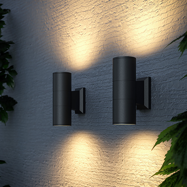 Wandleuchte Bowery - Aluminium - 2-flammig