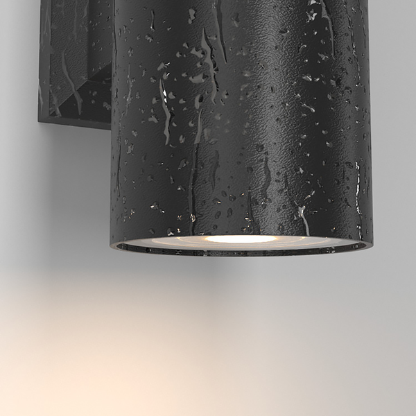 Wandleuchte Bowery - Aluminium - 2-flammig