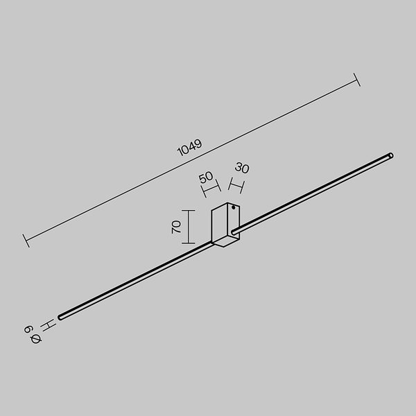 LED-Wandleuchte Pars Typ B - Aluminium - 1-flammig