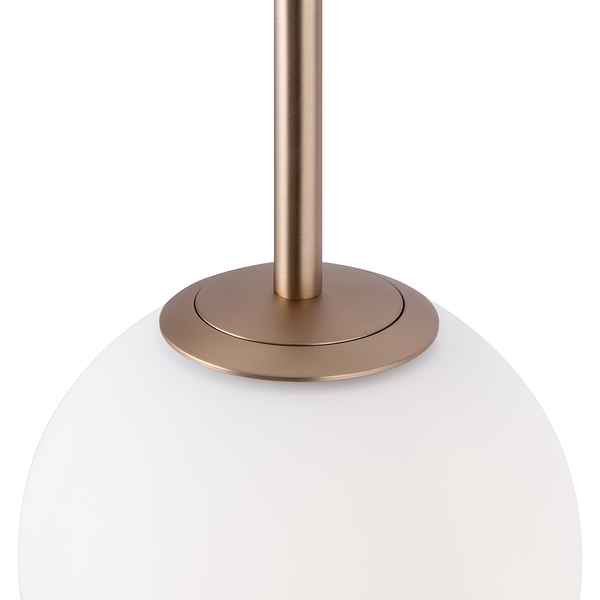Pendelleuchte Basicform Typ G - Milchglas / Mischmetall - 5-flammig