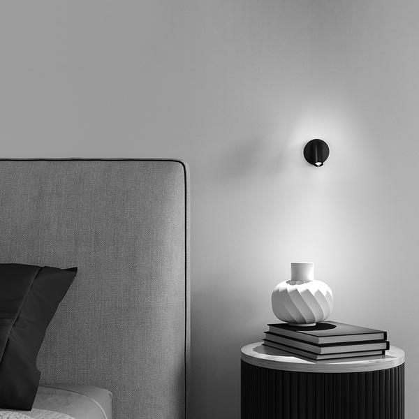 LED-Wandleuchte Mirax Typ C - Mischmetall - 1-flammig - Schwarz