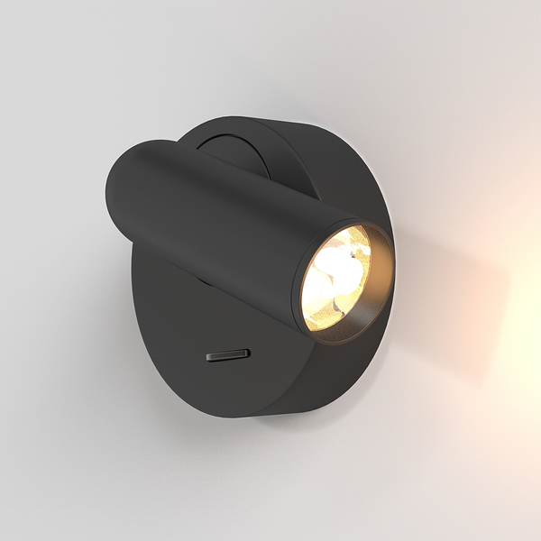 LED-Wandleuchte Mirax Typ C - Mischmetall - 1-flammig - Schwarz