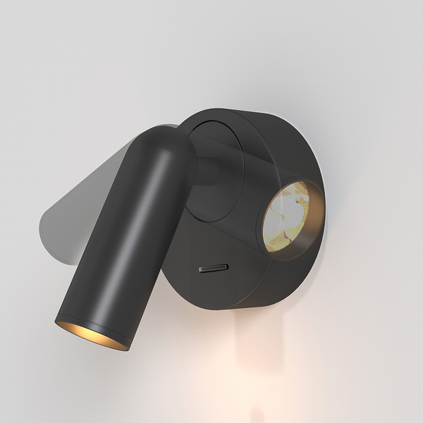 LED-Wandleuchte Mirax Typ C - Mischmetall - 1-flammig - Schwarz