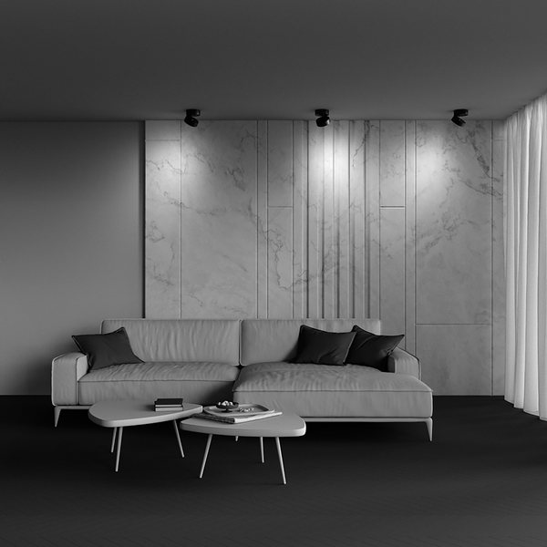 LED-Deckenleuchte Onda Typ C - Aluminium - 1-flammig