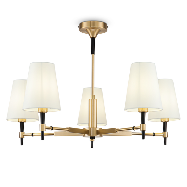 Kronleuchter Zaragoza Typ B - Mischgewebe / Mischmetall - 5-flammig