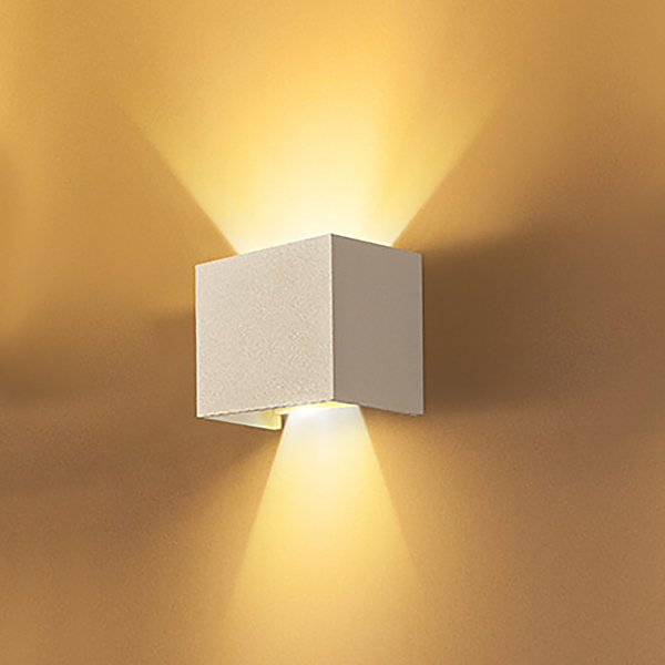 LED-Wandleuchte Fulton - Mischmetall - 1-flammig - Weiß