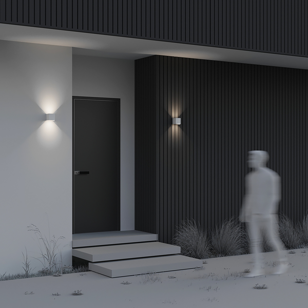 LED-Wandleuchte Fulton - Mischmetall - 1-flammig - Weiß