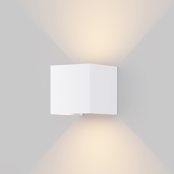 LED-Wandleuchte Fulton - Mischmetall - 1-flammig - Weiß