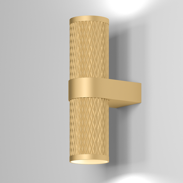 Wandleuchte Focusdesign - Aluminium - 2-flammig - Gold