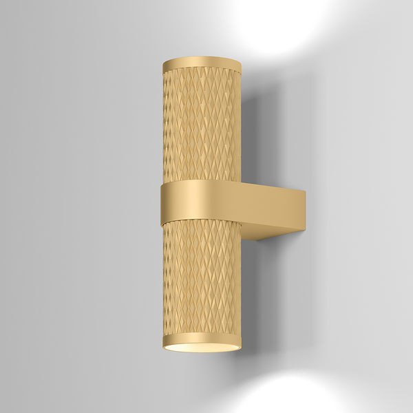 Wandleuchte Focusdesign - Aluminium - 2-flammig - Gold