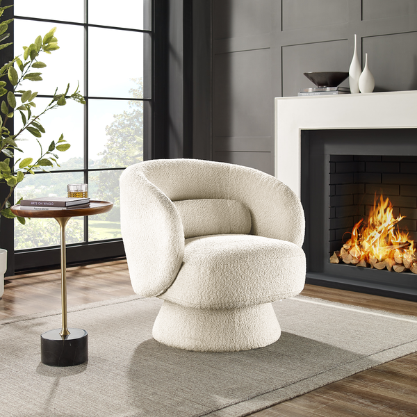 Drehbarer Loungesessel LANARE - Creme