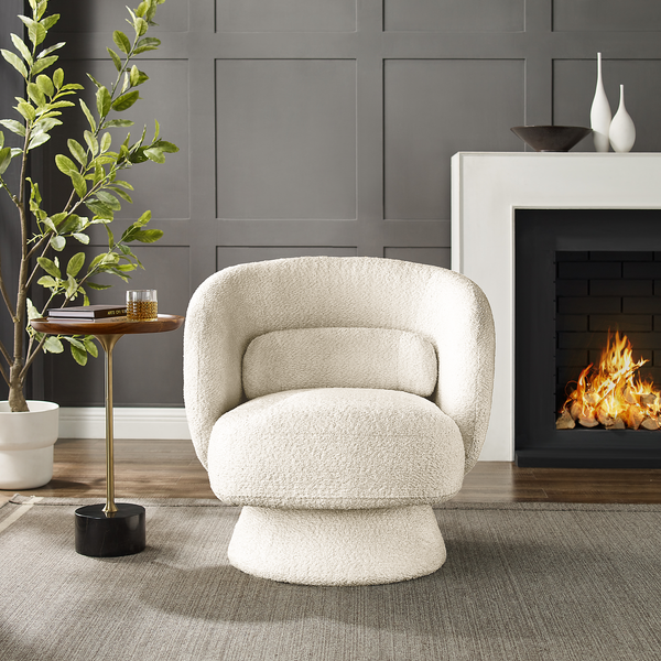 Drehbarer Loungesessel LANARE - Creme