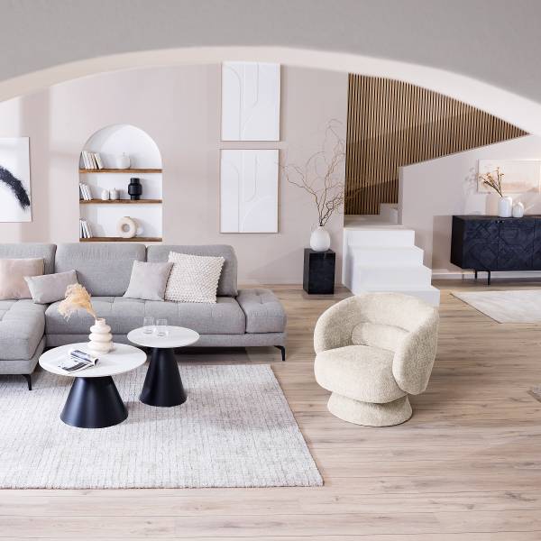 Drehbarer Loungesessel LANARE - Creme