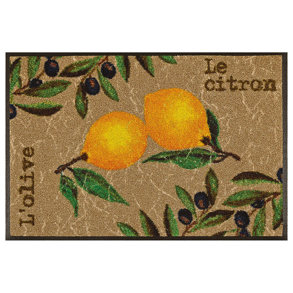 Fuß- & Sauberlaufmatte Le Citron - Polyamid / Nitrilgummi - Beige / Gelb - 50 x 75 cm
