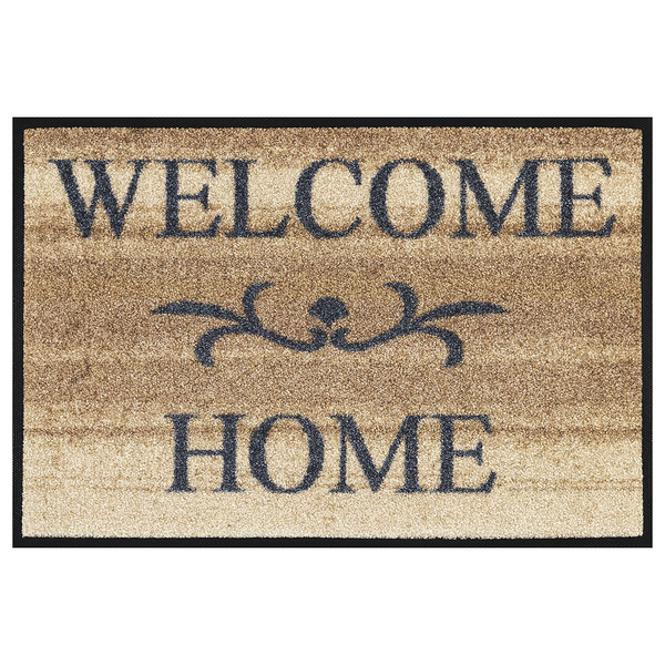 Fuß- & Sauberlaufmatte Welcome Home - Polyamid / Nitrilgummi - Beige - 40 x 60 cm