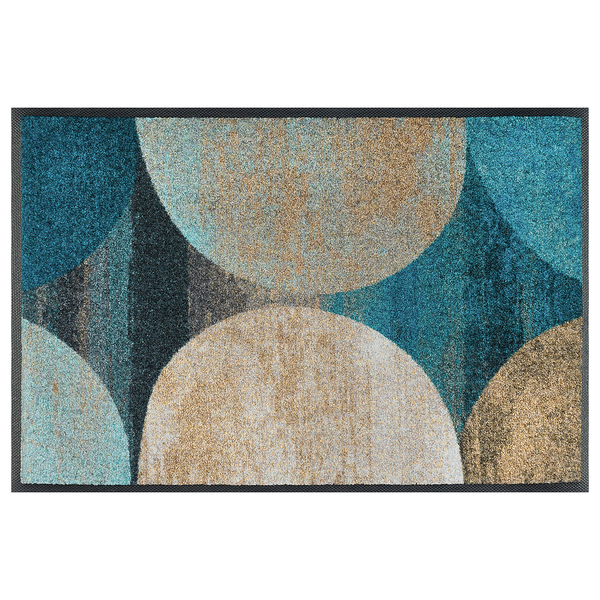 Fuß- & Sauberlaufmatte Galaxia - Polyamid / Nitrilgummi - Blau / Beige - 40 x 60 cm