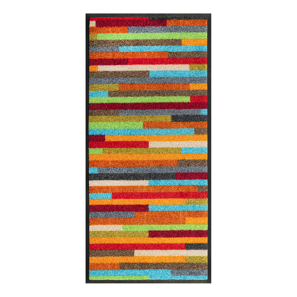 Fuß- & Sauberlaufmatte Mikado Stripes - Polyamid / Nitrilgummi - Multicolor - 35 x 75 cm