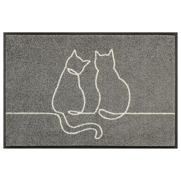 Fuß- & Sauberlaufmatte Lovetails - Polyamid / Nitrilgummi - Grau - 50 x 75 cm