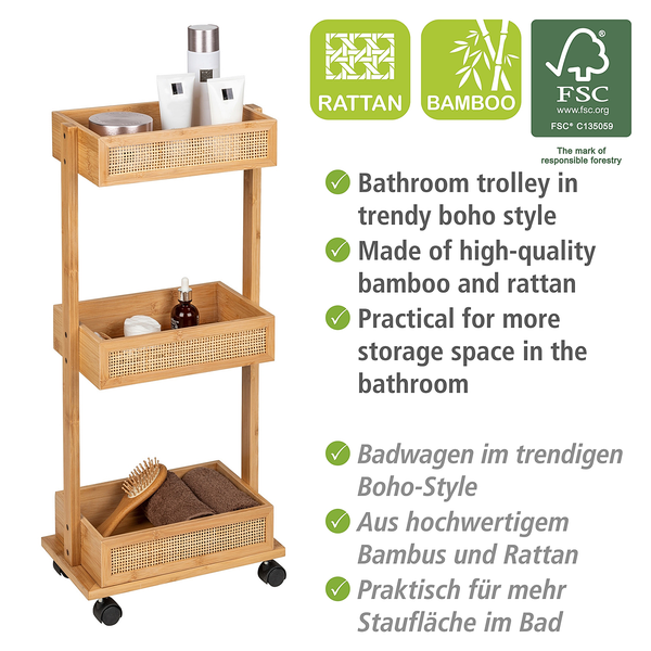 Badwagen Allegre - Rattan / Bambus