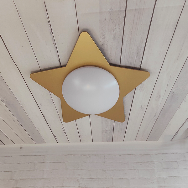 Kinderzimmerleuchte Livane - Polycarbonat - 1-flammig - Gold