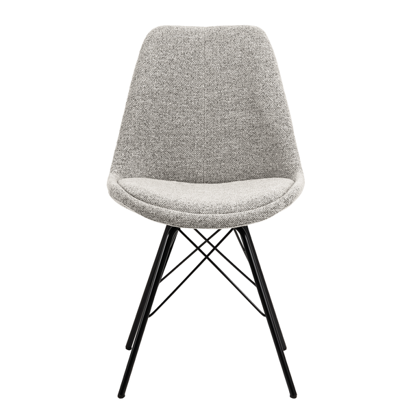 Polsterstuhl Bonito 2er-Set - Bouclé Stoff Moena: Grau