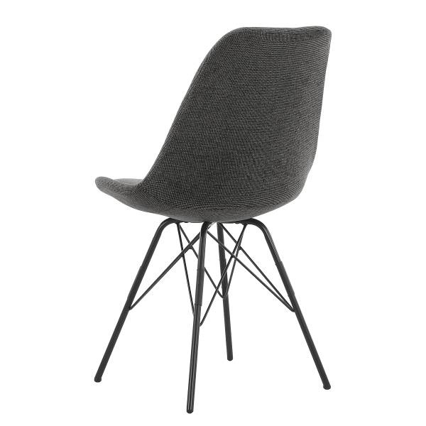 Polsterstuhl Bonito 2er-Set - Strukturstoff Chelsi: Anthrazit