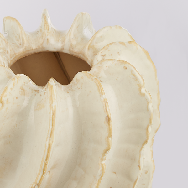 Vase ORGANIC - Steingut - Beige