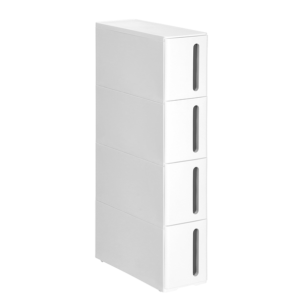 Badregal Mansura mit 4 Schubladen - Grau